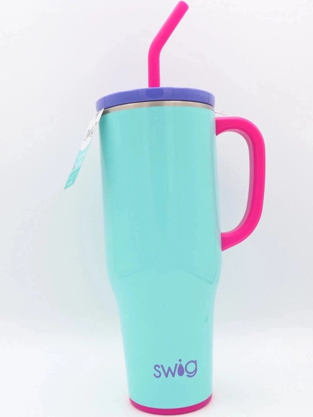 Swig Life Insulated Stainless Steel Mega Mug 40 oz w/ Handle & Straw Hot & Cold